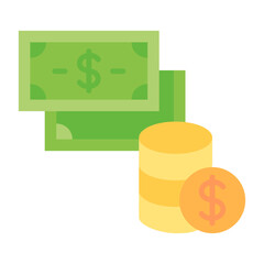 Cash Flat Multicolor Icon