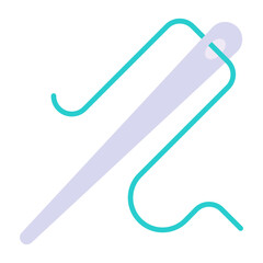 Needle Flat Multicolor Icon