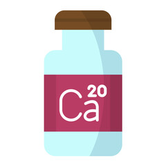 Calcium Flat Multicolor Icon