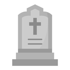 Fototapeta premium Tomb Flat Multicolor Icon