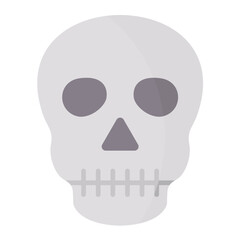 Skull Flat Multicolor Icon