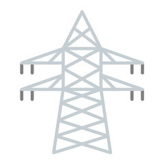 Transmission Tower Flat Multicolor Icon