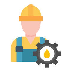 Engineer Flat Multicolor Icon