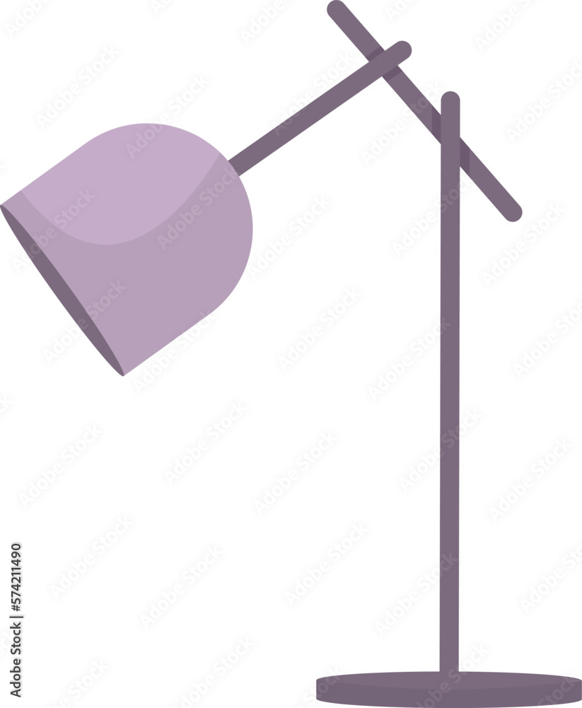 Poster contemporary table lamp for office desk semi flat color vector object. lighting. editable icon. full