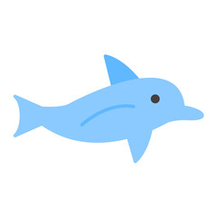 Dolphin Flat Multicolor Icon