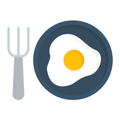 Breakfast Flat Multicolor Icon