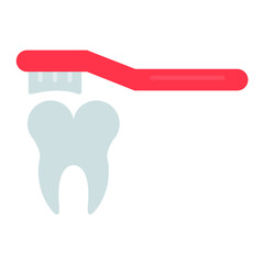 Brushing Flat Multicolor Icon