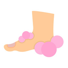 Washing Foot Flat Multicolor Icon