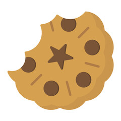 Cookie Flat Multicolor Icon