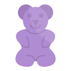 Gummy Bear Flat Multicolor Icon