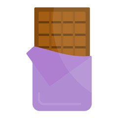 Chocolate Bar Flat Multicolor Icon