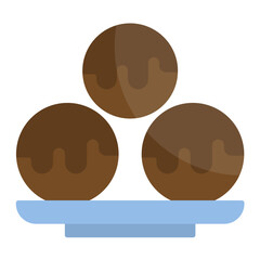 Choco Balls Flat Multicolor Icon