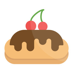 Eclair Flat Multicolor Icon