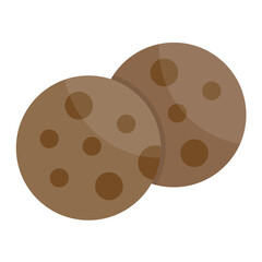 Biscuits Flat Multicolor Icon