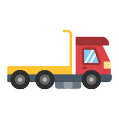 Truck Trailer Flat Multicolor Icon