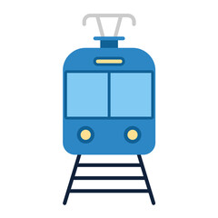 Tramcar Flat Multicolor Icon