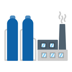 Fossil Fuels Flat Multicolor Icon