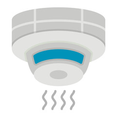 Smoke Detector Flat Multicolor Icon