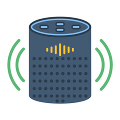 Smart Speaker Flat Multicolor Icon