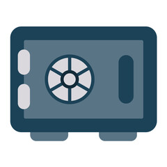 Safebox Flat Multicolor Icon