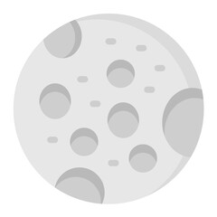 Full Moon Flat Multicolor Icon