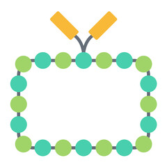 Beads Flat Multicolor Icon