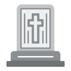 Obraz premium Grave Flat Multicolor Icon