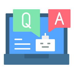 Question and Answer Flat Multicolor Icon