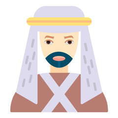 Male Bedouin Flat Multicolor Icon