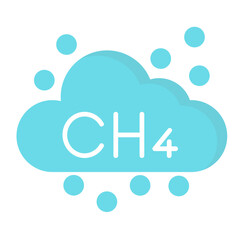 Methane Flat Multicolor Icon