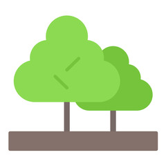 Forest Flat Multicolor Icon