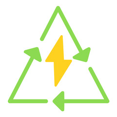 Recycle Energy Flat Multicolor Icon