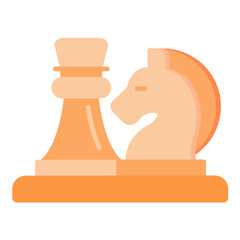 Chess Game Flat Multicolor Icon