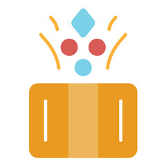 Surprise Box Flat Multicolor Icon