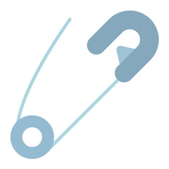 Safety Pin Flat Multicolor Icon