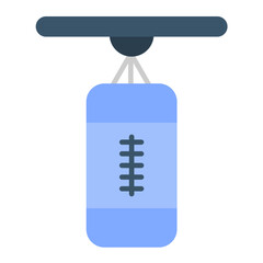 Boxing Bag Flat Multicolor Icon