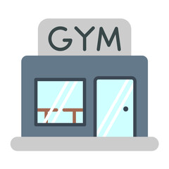 Gym Flat Multicolor Icon