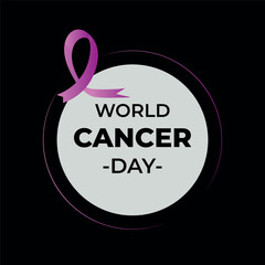 International world cancer day vector illustration