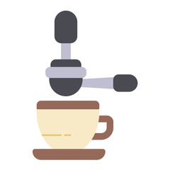 Coffee Filter Flat Multicolor Icon