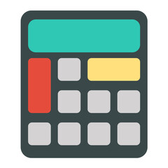 Calculator Flat Multicolor Icon
