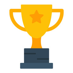 Trophy Flat Multicolor Icon