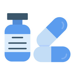 Antibiotic Flat Multicolor Icon