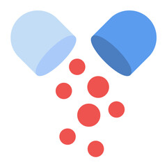 Capsules Flat Multicolor Icon