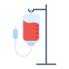 Blood Bag Flat Multicolor Icon