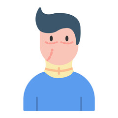 Facial Plastic Surgery Flat Multicolor Icon