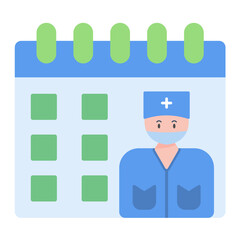 Doctor Visit Day Flat Multicolor Icon