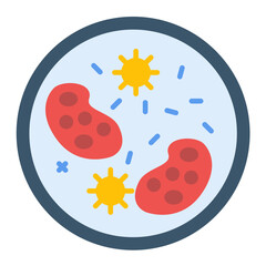 Microorganisms Flat Multicolor Icon