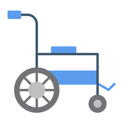 Wheelchair Flat Multicolor Icon