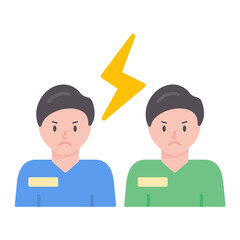 Dispute Flat Multicolor Icon