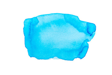Blue Watercolor template on white background isolated.